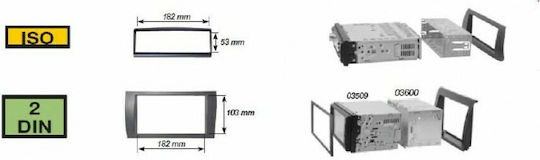 Phonocar Πρόσοψη 2 Din για Mazda MX5 Miata Μαύρο για Mazda MX-5 2005-2015