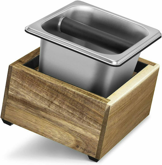 Navaris Wooden Knock Box 18x17x11cm Brown