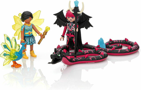 Playmobil Ayuma Crystal Fairy și Bat Fairy cu animale magice