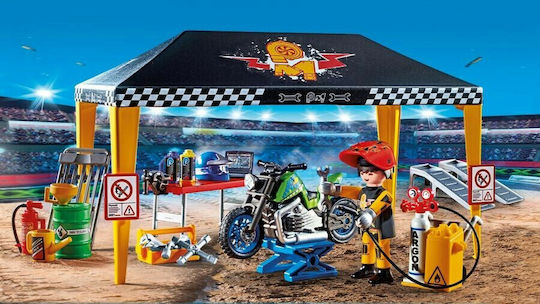 Playmobil Stunt Show Stunt Show Motocross with Fiery Wall for 4-10 years old