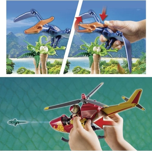 Playmobil Изследователите Хеликоптер и Птеродактил за 4+ години години