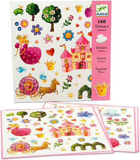 Djeco Stickers Princess for Children 3+ years Years 160pcs