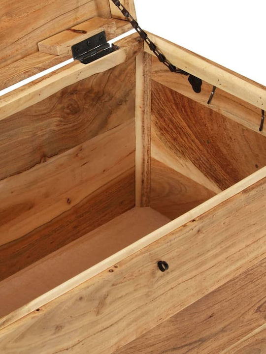 vidaXL Διακοσμητικό Μπαούλο Ξύλινο Μπεζ 73x39x41εκ.