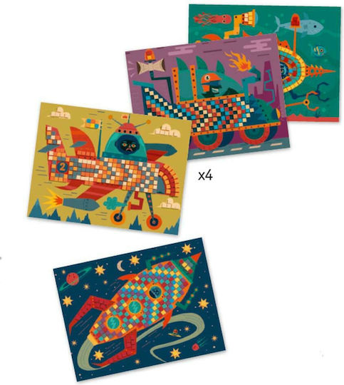 Djeco Mosaik Fahrzeuge für Kinder 6++ Jahre