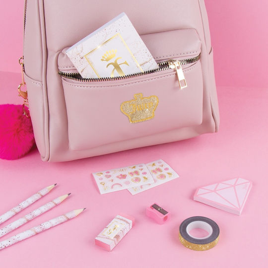 Make It Real Juicy Couture Acrylic Deluxe Stationery Set Kinder Schreibwarenset mit Bleistift, Spitzer, Radiergummi, Notizbuch und Etui 12Stück