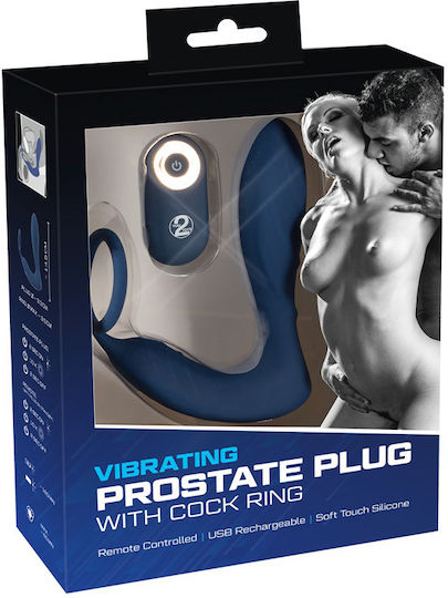 You2Toys Vibrant Inel Cock Silicon cu Ineluri pentru penis Albastru 05948810000