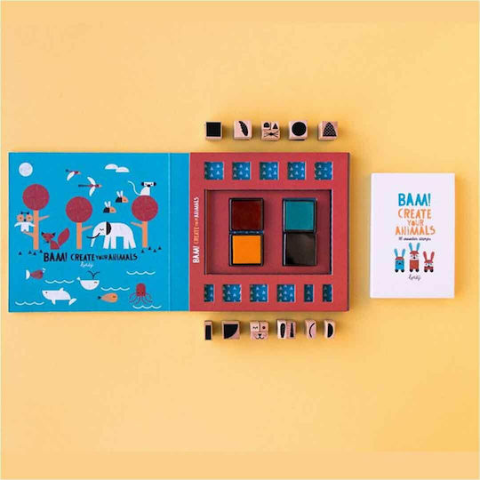 Londji Briefmarken Bam! Stempel Tiere für Kinder 5+ Jahre+ Jahre