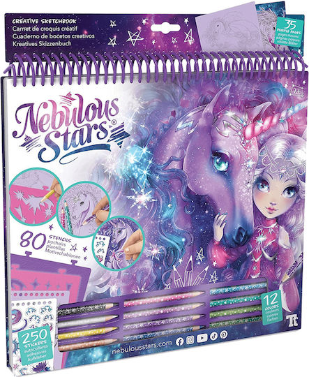 Nebulous Stars Ζωγραφική Creative Sketchbook Fantasy Horses Space για Παιδιά 7+ Ετών
