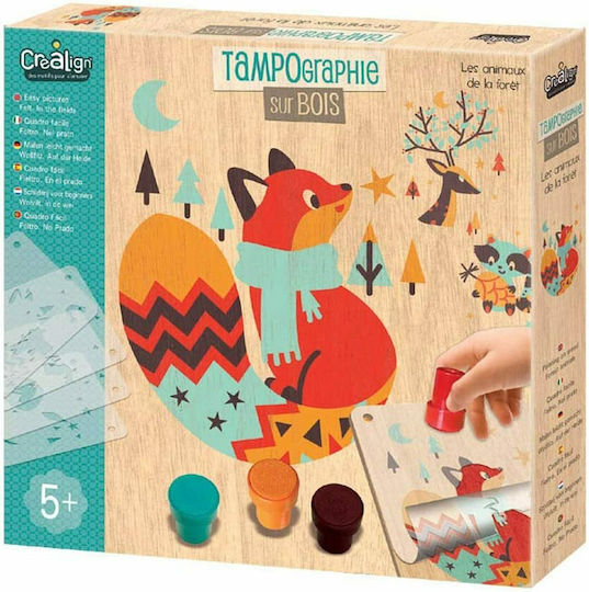 Crealign Painting Painting with Stencil Forest Animals for Children 5+ years Years