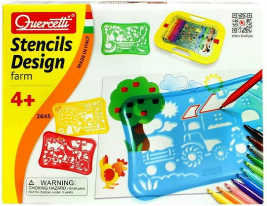 Quercetti Боядисване Stencils Design Farm за Деца 4+ години+ Години