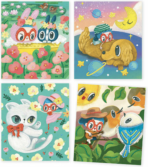 Djeco Collage With Strass Animal Friends for Children 7+ years Years