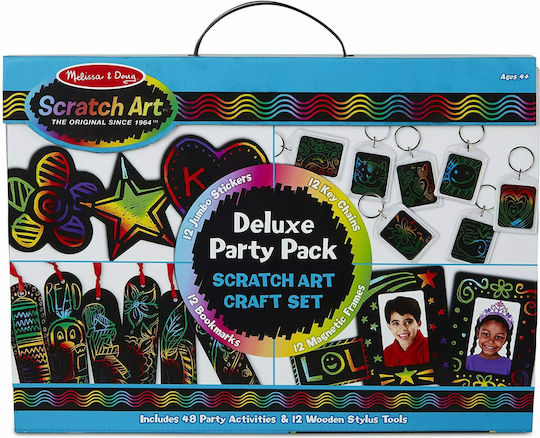 Melissa & Doug Боядисване Scratch Art Deluxe Party Pack за Деца 4+ години+ Години