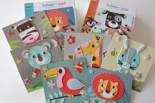 Crealign Kinderhandwerk Bastelsets mit Samt Tieren für Kinder 3+ Jahre alt+ Jahre