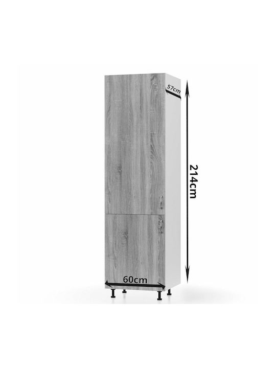 Στήλη Κουζίνας Modest 60x57x214cm Λευκό - Sonoma