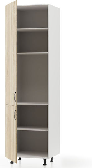 Modest Floor Tall Cupboards Λευκό - Sonoma L60xW57xH214cm GR-101 - 00034