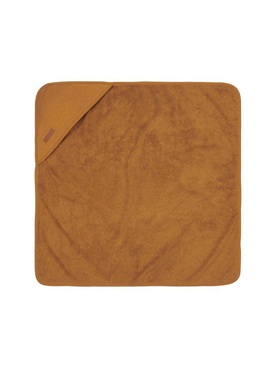 Little Dutch Βρεφική Κάπα-Μπουρνούζι με Κουκούλα Pure Ochre Spice 75x75εκ.
