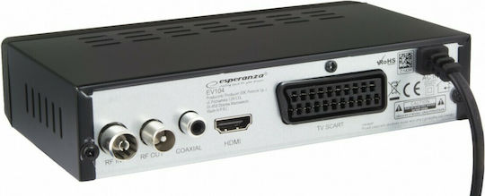 Esperanza EV104 Digital Receiver Mpeg-4 Full High Definition (1080p) with PVR (Record to USB) Connectivity SCART / HDMI / USB