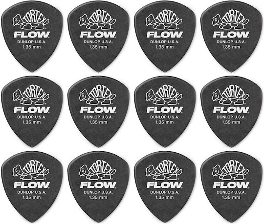 Dunlop Πένες Κιθάρας Tortex Flow Πάχους 1.35mm Σετ 12τμχ