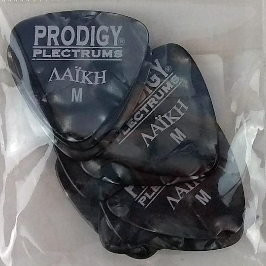 Prodigy Bouzouki Picks Folk Medium Black Pearl Thickness 0.71mm Set 12pcs