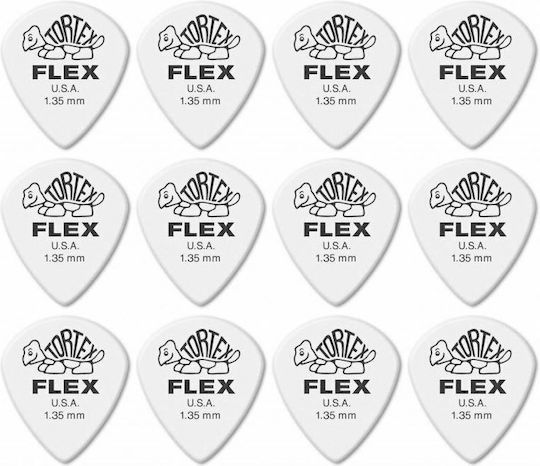 Dunlop Πένες Κιθάρας Tortex Flex Jazz III XL Πάχους 1.35mm Σετ 12τμχ