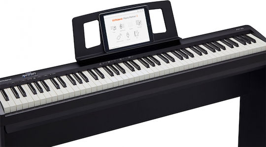 Roland Electric Stage Piano FP-10 Set with 88 Weighted Keys Built-in Speakers and Connection with Headphones and Computer Black