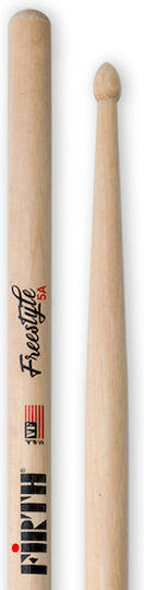 Vic Firth Hickory Drumsticks Drums American Concept Freestyle 5A with Tip Shape Drop