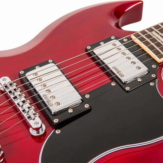 Vintage VS6 ReIssued Chitară Electrică cu HH Configurație Doze Cherry Red