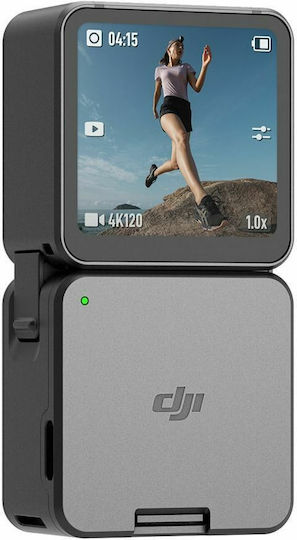 DJI Action 2 Power Combo Екшън камера 4K Ultra HD с Тъчскрийн 1.76" и Wi-Fi Сив