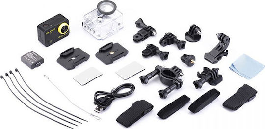 Midland H5 PRO Action Camera 4K Ultra HD Υποβρύχια (με Θήκη) με Οθόνη 2" και Wi-Fi Μαύρη