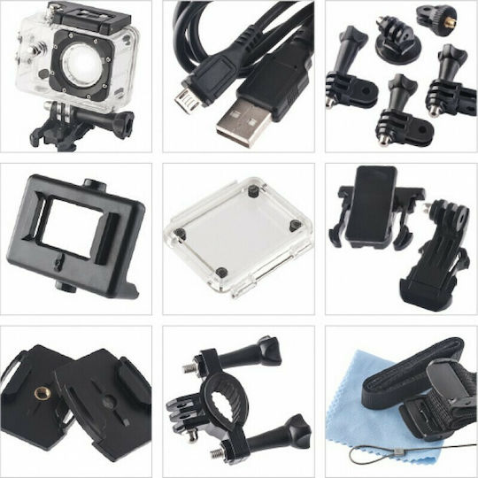 SDV3 Action Camera HD (720p) Underwater (with Case) with Screen 1.5" Black
