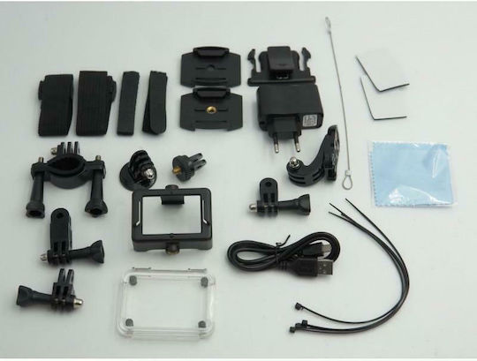 AC-1802-47 64GB Action Camera 4K Ultra HD Υποβρύχια (με Θήκη) Μωβ