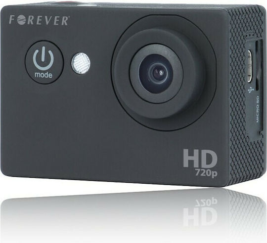 Forever SC-100 Cameră de Acțiune HD (720p) Subacvatică (cu Carcasă) cu Ecran 1.5" Neagră