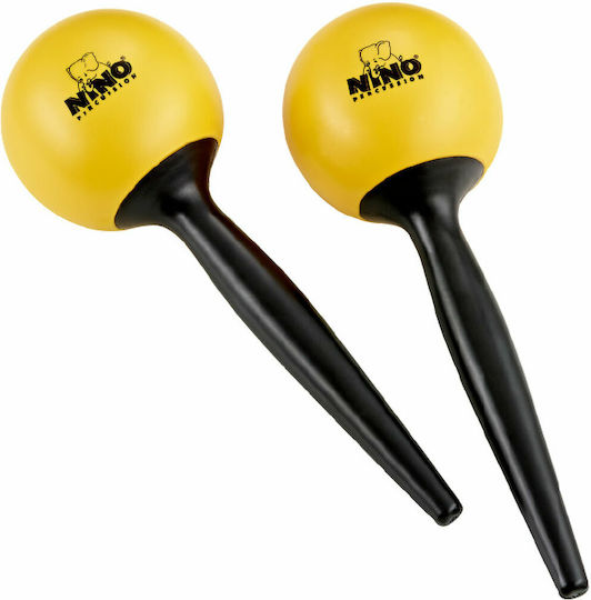 Nino Percussion Μαράκες Plastic Maracas Ζεύγος σε Κίτρινο Χρώμα