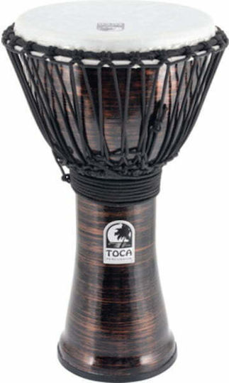 Toca Percussion Freestyle II Djembe Mit Seil - Spun Copper 10 Zoll mit Stimmmechanismus