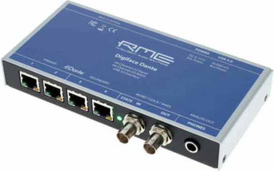 RME Digiface Dante Εξωτερική Επαγγελματική Κάρτα Ήχου με Σύνδεση USB, Ethernet