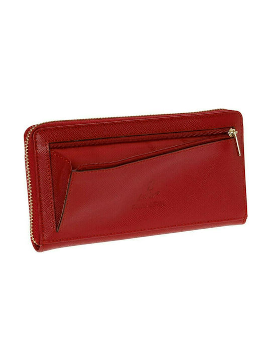 Lavor 1-5984 Μεγάλο Δερμάτινο Γυναικείο Πορτοφόλι με RFID Κόκκινο