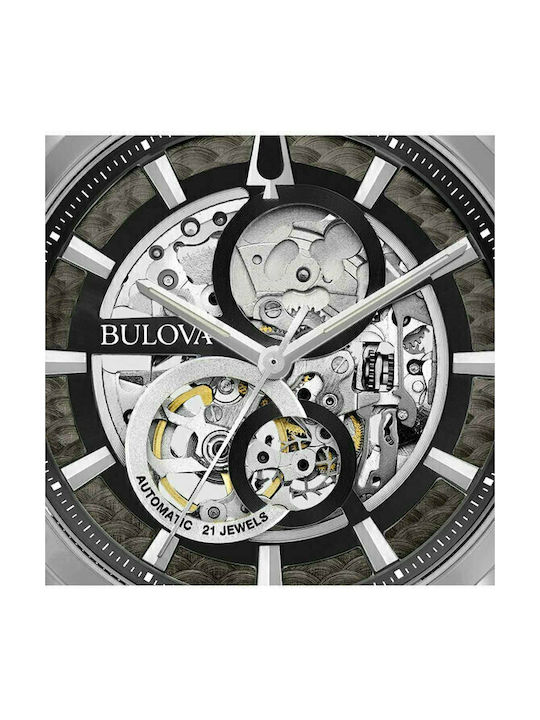 Bulova Sutton Collection Ρολόι Αυτόματο με Μεταλλικό Μπρασελέ σε Ασημί χρώμα