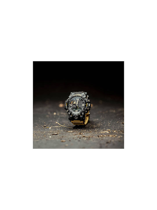 Casio G-Shock Mudmaster Men's Watch 54mm Solar with Beige Rubber Strap