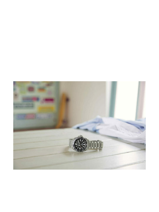 Seiko Prospex Ανδρικό Ρολόι 42.8mm Αυτόματο με Ασημί Μεταλλικό Μπρασελέ