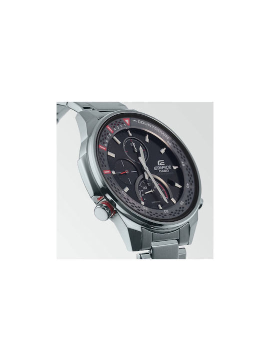 Casio Edifice Premium Ceas Cronograf Solar cu Argintiu Brățară metalică