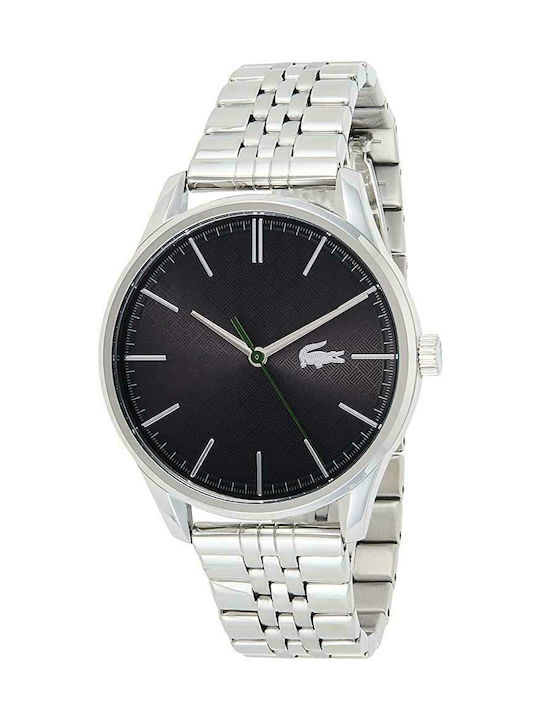 Lacoste Vienna Ανδρικό Ρολόι 43mm Μπαταρίας με Ασημί Μεταλλικό Μπρασελέ