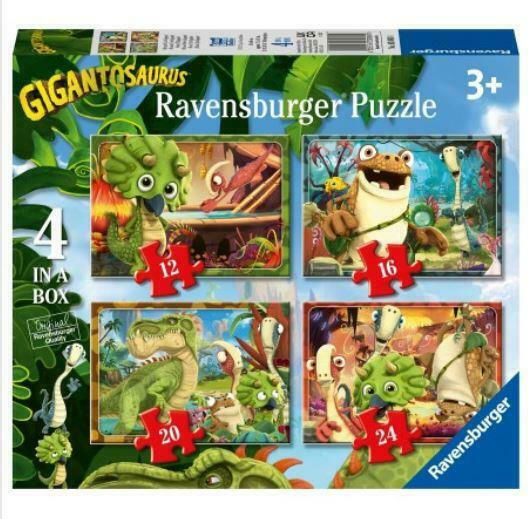 Kids Puzzle 4 In 1 Giant Dinosaurs For 3+ Years 72pcs Ravensburger