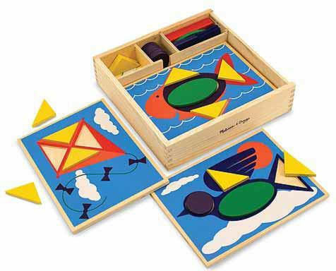 Дървено Детски Пъзел Форми и Дизайни 30бр Melissa & Doug