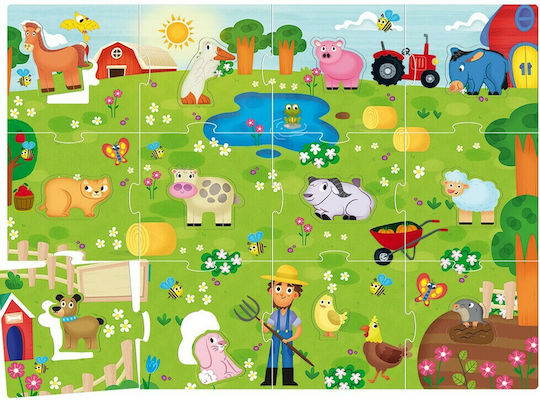 Kids Puzzle Baby Happy Farm for 1+ Years 17pcs Lisciani Giochi