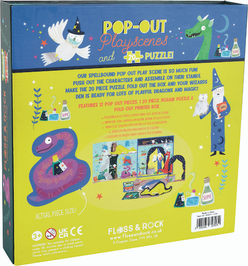 Kids Puzzle Magic Spells Scene for 3+ years+ Years 20pcs Floss & Rock