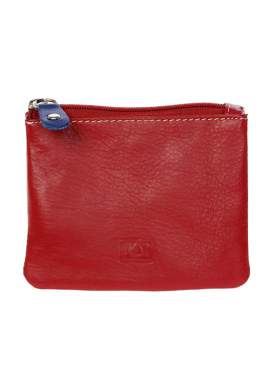 Small Leather Women's Wallet with RFID Red