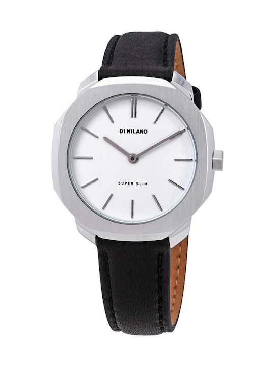 D1 Milano Men's Watch 36mm Battery with Black Leather Strap