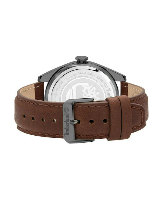 Timberland Ashfield Watch Battery with Brown Leather Strap