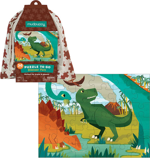 Kids Puzzle Dinosaur Park for 3+ years+ Years 36pcs Mudpuppy