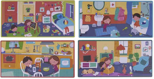 Kinderpuzzle The House für 3+ Jahre alt+ Jahre 4pcs Apli Kids